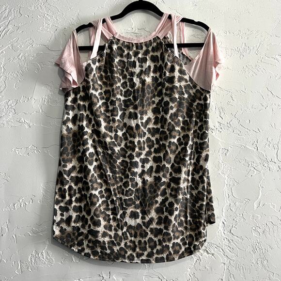 BiBi cheetah print cut out t shirt size medium - Picture 4 of 5